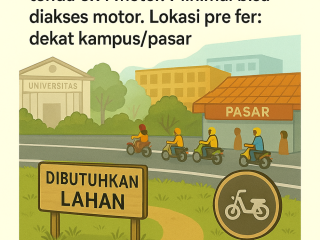Mencari lahan di pinggir jalan ramai daerah sewon, bantul