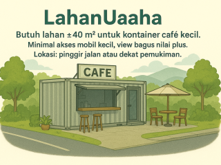 Butuh tempat untuk jualan kontainer cafe kecil, Rengel, Tuban