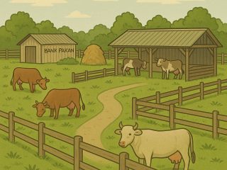 Lahan untuk peternakan sapi, fokus penggemukan